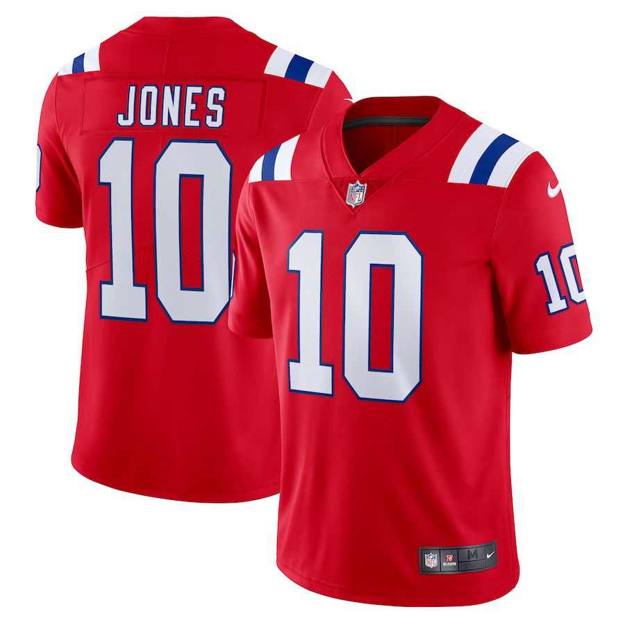 Men New England Patriots #10 Mac Jones Nike Red Vapor Limited NFL Jersey->new england patriots->NFL Jersey